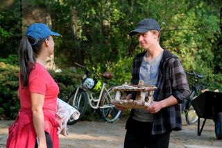 	M jak miłość odc. 1814. Magda (Anna Mucha), Kacper (Bartosz Ziewiec)