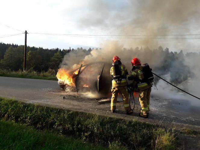 Citroen zamienił się w słup ognia! "Przyczyna pożaru jest nieustalona"
