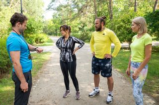 Na sygnale odc. 609. Romek (Izydor Łobacz), Nowy (Kamil Wodka), Beata Górska (Justyna Sieniawska), Martyna (Monika Mazur)