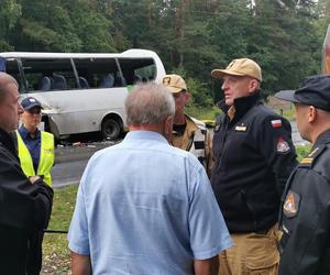 Wypadek w pobliżu Konotopu  - autobus z tirem 