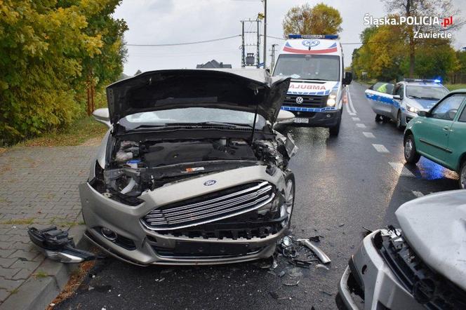 Wypadek w Podzamczu. Zderzyły się trzy auta