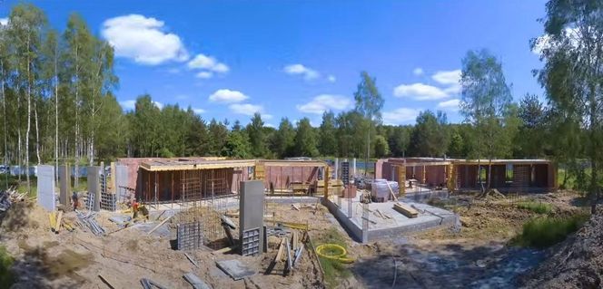 Michał Wiśniewski na budowie swojego domu