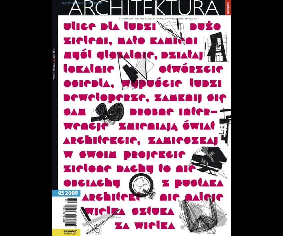 Okładka Miesięcznik Architektura 05/2009
