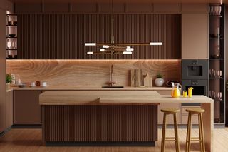 Różne odcienie brązu w kuchni