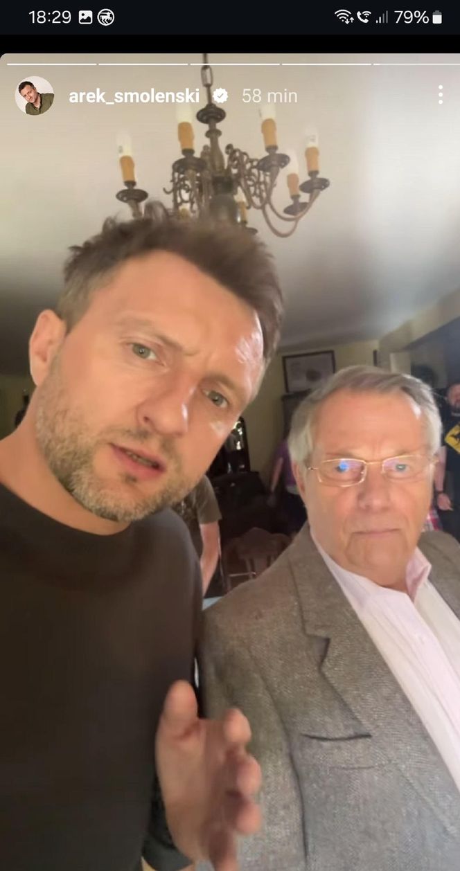 	M jak miłość nowy sezon po wakacjach. Bartek (Arkadiusz Smoleński), Józef Modry (Stefan Friedmann) na planie