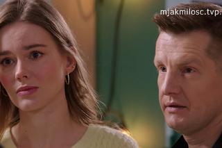 M jak miłość odc. 1794. Franka (Dominika Kachlik), Paweł (Rafał Mroczek)