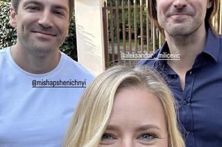 M jak miłość. Julia Malicka (Marta Chodorowska), Rotkiewicz  (Aleksandar Milicević), Dima (Michaił Pszeniczny)