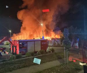 Pożar w zakładzie recyklingu w Rawiczu. Na miejscu ponad 130 strażaków [ZDJĘCIA]