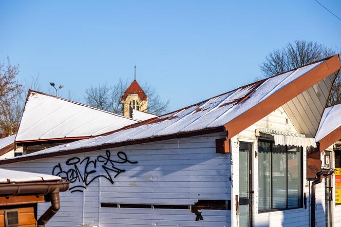 Targowisko przy ul. Orlej w Otwocku przed modernizacją