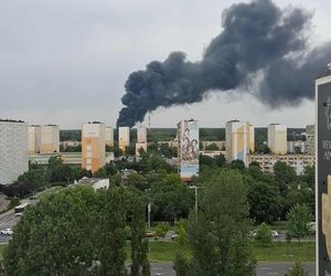 Pożar na Elanie. Z daleka widać wielki słup czarnego dymu!