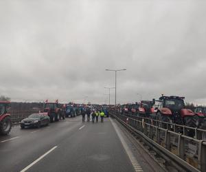 Protest rolników w Elblągu na S7