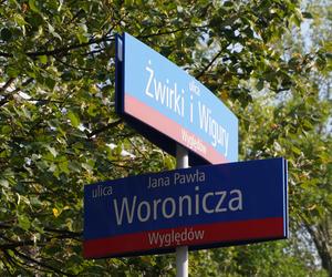 Ulica Żwirki i Wigury - skrzyżowanie z Woronicza