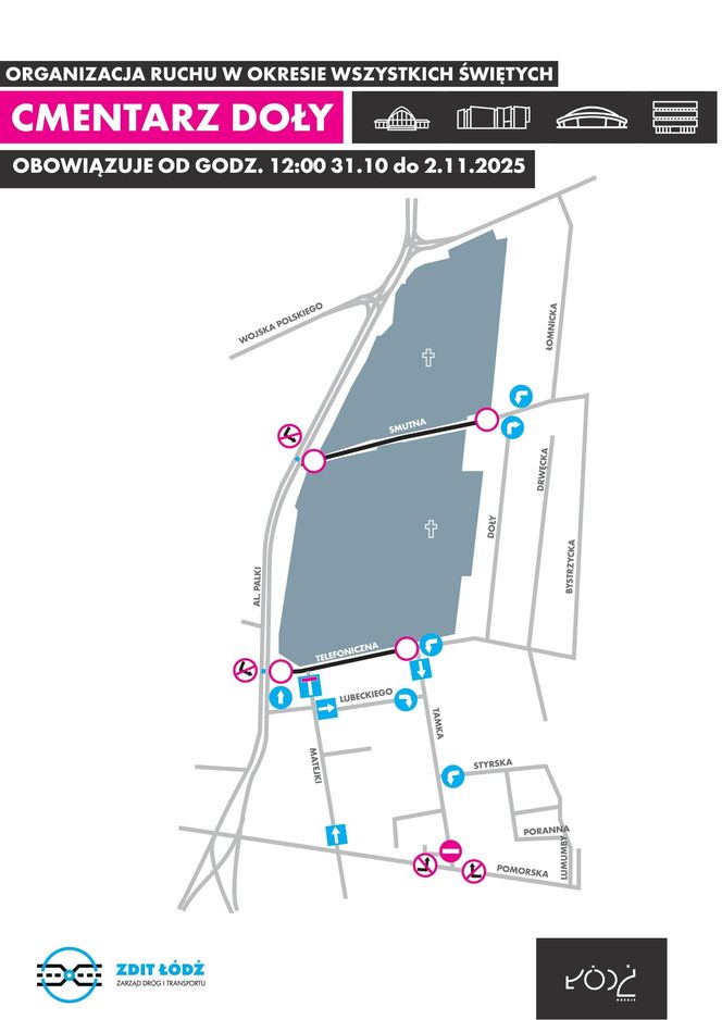 Jak dojechać na łódzkie cmentarze. Wszystkich Świętych 2025
