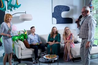 M jak miłość odc. 1832. Adam Werner (Jacek Kopczyński), Kamil (Marcin Bosak), Sylwia (Hanna Turnau), Anita (Melania Grzesiewicz), pani Ola (Ewa Kolasińska)