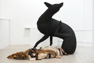Dwumetrowa rzeźba lisa zwraca uwagę na problem hodowli zwierząt na futro. Możliwe, że wziąłeś udział w jej powstaniu!
