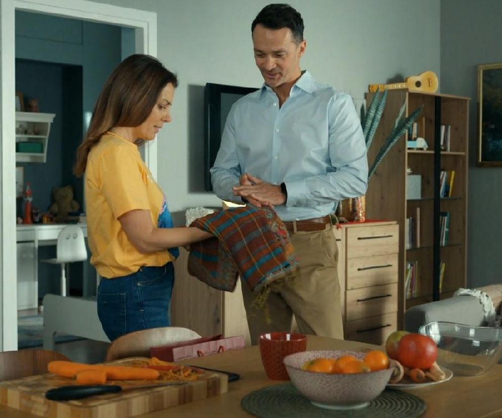 Barwy szczęścia odcinek 3019. Kasia (Katarzyna Glinka), Mariusz (Rafał Cieszyński)