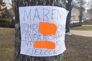 Obraźliwy napis dotyczący Małgorzaty Marenin pojawił się w Skarżysku w Dniu Kobiet