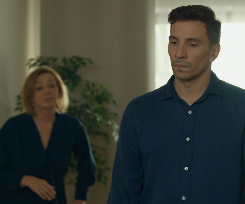 Barwy szczęścia, odcinek 3198. Tomasz (Jakub Sokołowski), Wanda (Maja Barełkowska)