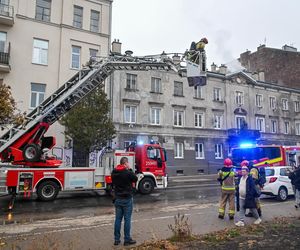 Pożar kamienicy przy ul. Miedzianej w Warszawie 29.10.2024