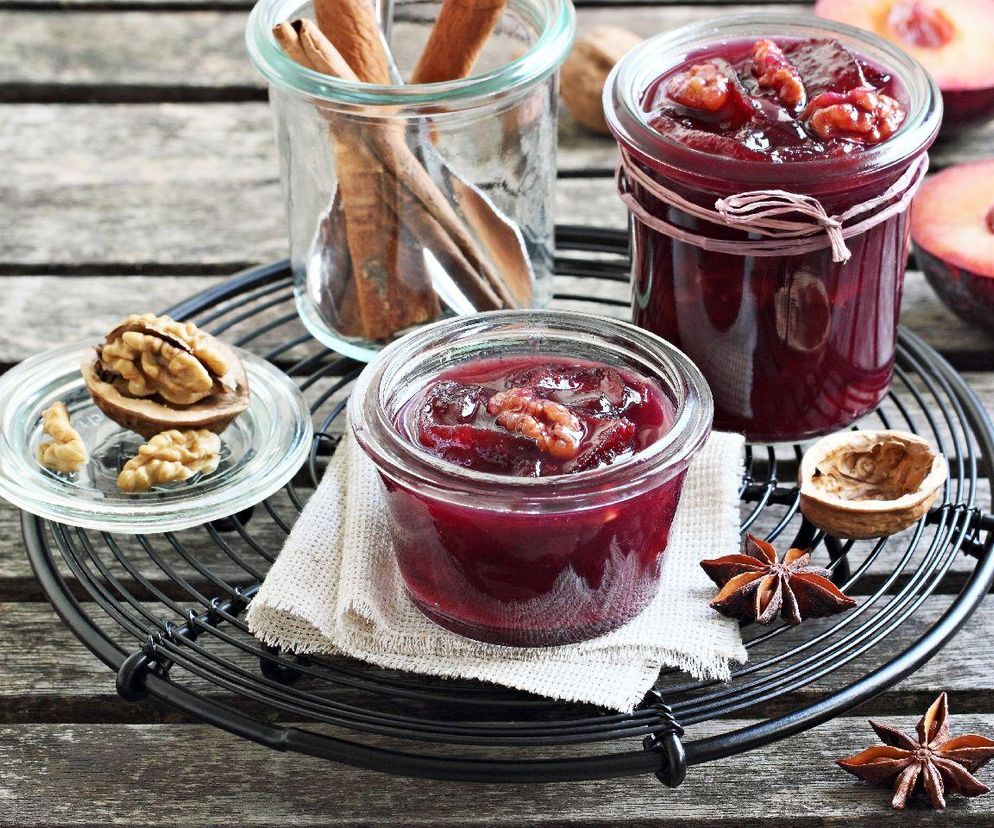 powidła śliwkowe z czekoladą i orzechami