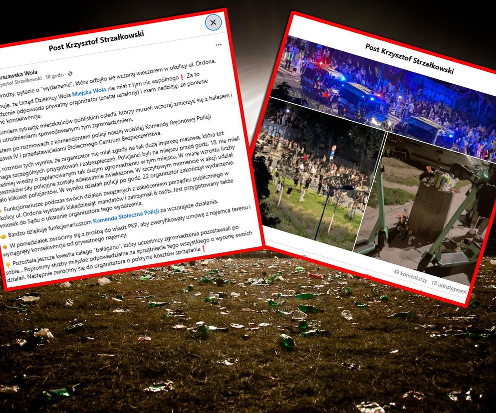 Mieszkańcy wściekli, burmistrz reaguje. Nielegalny koncert rapera zamienił Wolę w śmietnisko