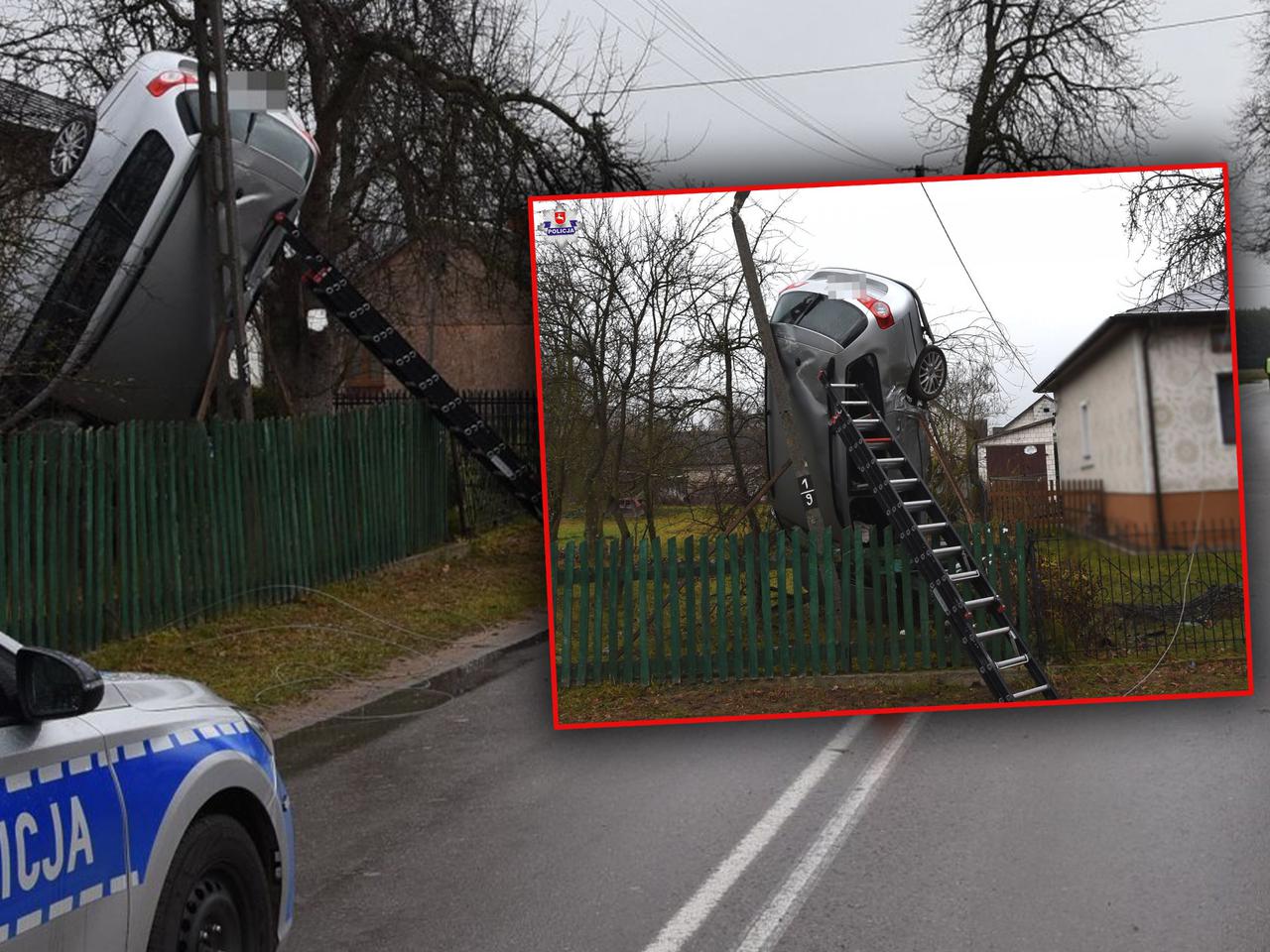 Jak on się tam znalazł?! Młody kierowca przeholował z prędkością