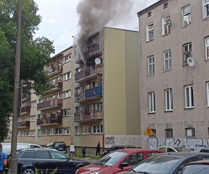 Pożar na Waryńskiego w Łodzi