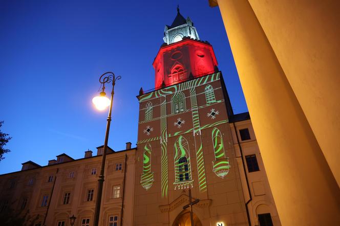 Lublinalia 2024. Na Wieży Trynitarskiej można oglądać wyjątkową iluminację.