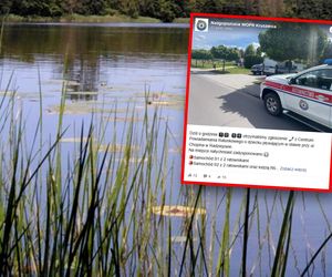 10-latek siedział na fontannie na środku stawu. Policja ruszyła na ratunek