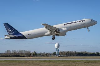 Samolot Lufthansy cargo na lotnisku Katowice Airport