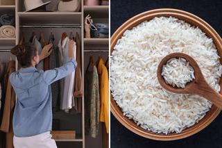 Postaw szklankę surowego ryżu w szafie. Pozbędziesz się dwóch uciążliwych problemów