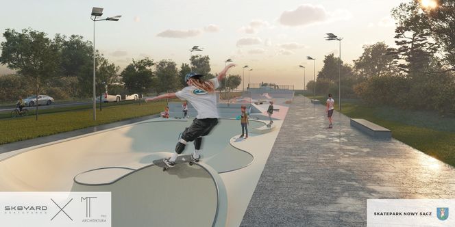 Projekt skateparku w Nowym Sączu 