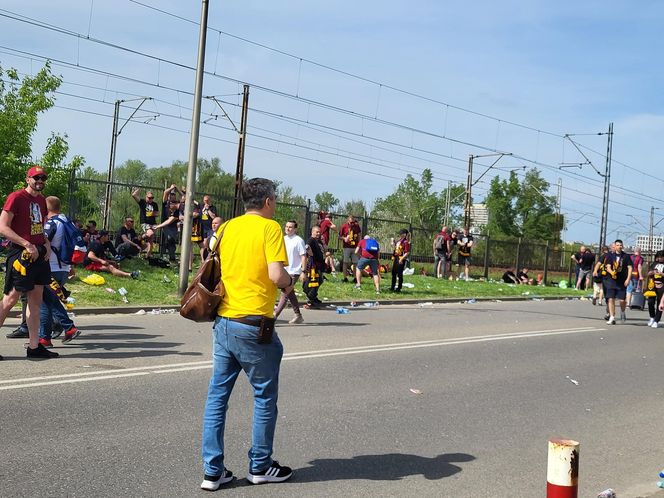 Kibice na meczu Pogoń - Legia