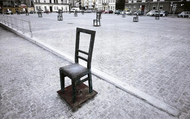 Fragment Placu Bohaterów Getta w Krakowie