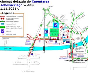 1 Listopada we Wrocławiu. Zmiany w organizacji ruchu