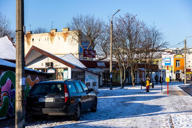 Targowisko przy ul. Orlej w Otwocku przed modernizacją