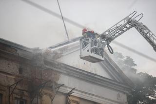 Ogromny pożar w centrum Krakowa. Kłęby dymu unosiły się w całej dzielnicy Stare Miasto