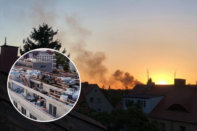 Pożar na Rychtalskiej we Wrocławiu. Gryzący dym spowił Kleczków i okolice