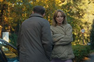 Barwy szczęścia, odcinek 3166. Agnieszka (Katarzyna Tlałka), Łukasz (Michał Rolnicki)