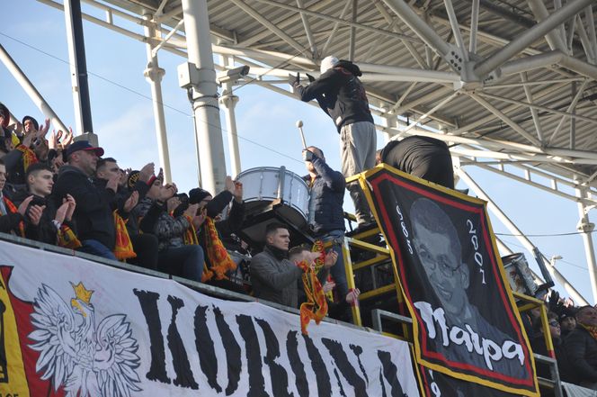 Korona Kielce - Motor Lublin. Kibice na Exbud Arenie