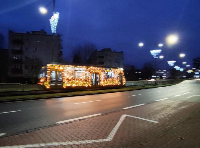 Świąteczny tramwaj w Elblągu