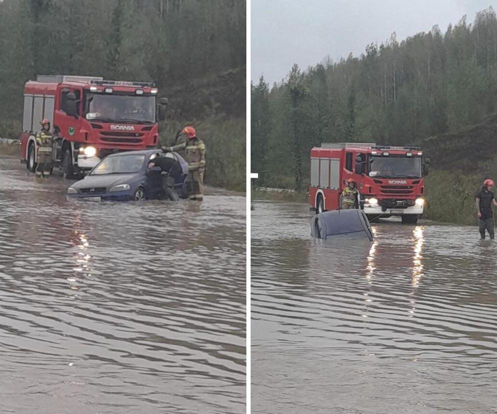 Mieszkanka Jastrzębia-Zdroju wracała z działki w Mszanie. Jej auto porwał nurt rzeki