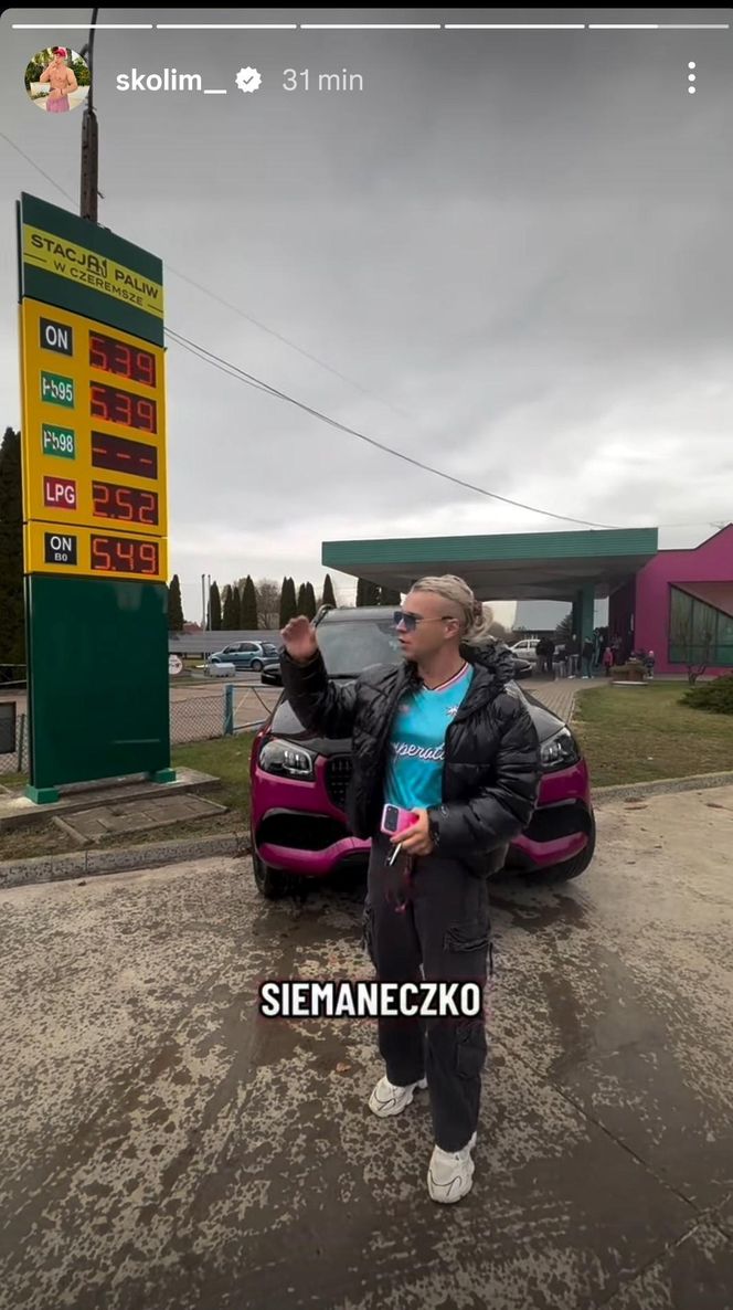 Skolim pokazał pierwszą stację benzynową. Tyle trzeba zapłacić za paliwo