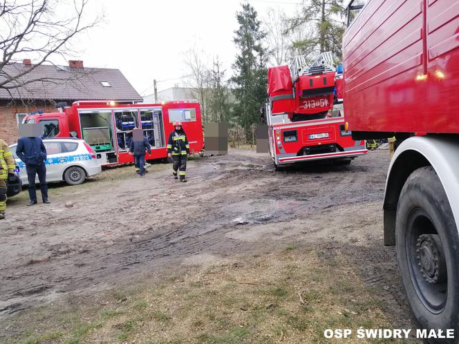 Pożar w miejscowości Zakręt
