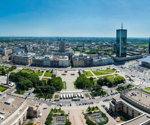 Widok z tarasu na Pałacu Kultury