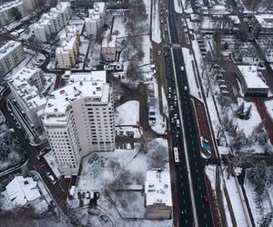 Śnieżna zima w Warszawie