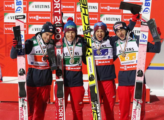 Piotr Żyła, Stefan Hula, Kamil Stoch, Dawid Kubacki