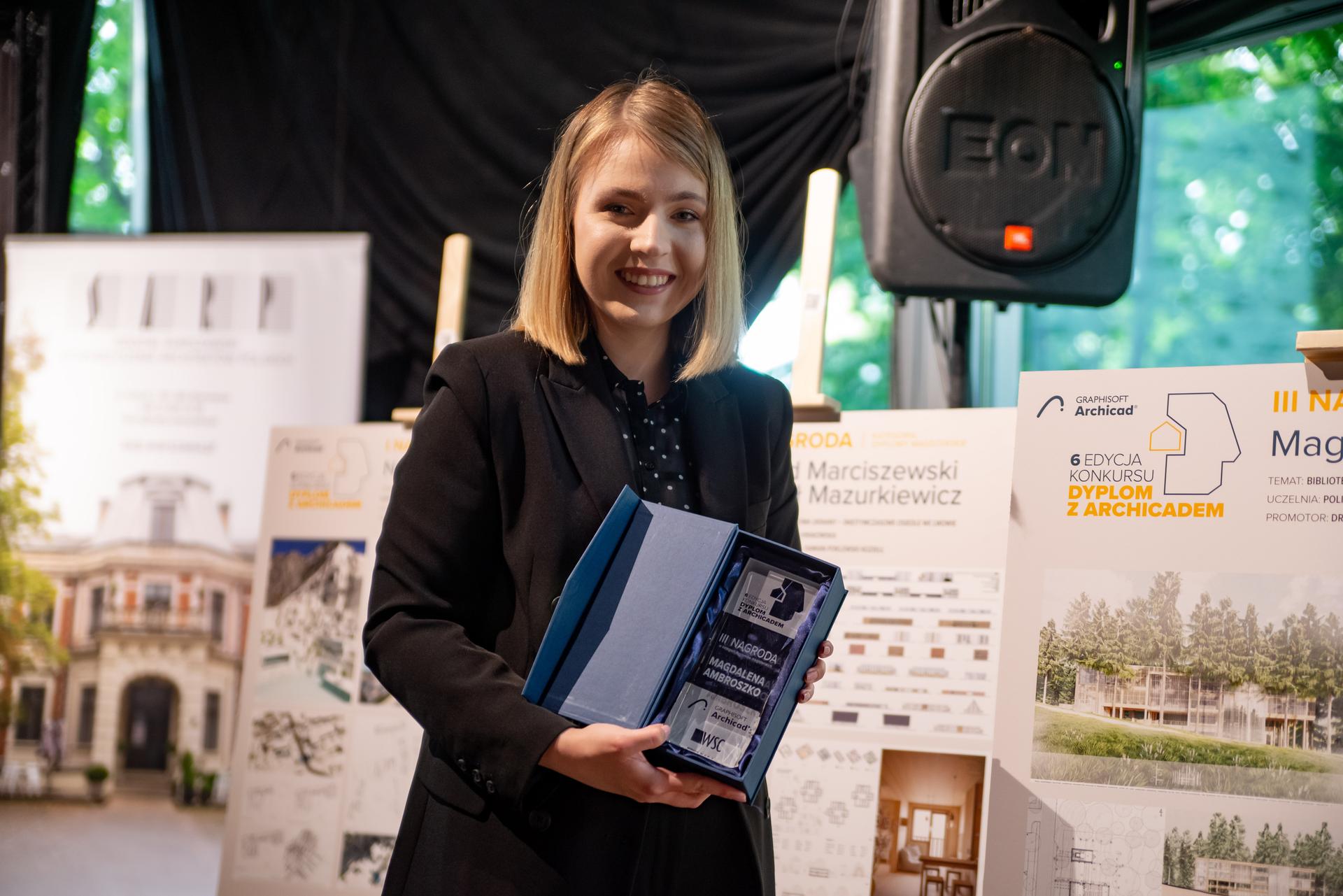 Magdalena Ambroszko, zdobywczyni 3 miejsca w kategorii prac magisterskich