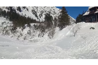 Rejon Morskiego Oka po zejściu lawiny