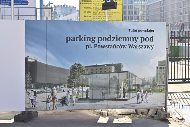 Budowa parkingu podziemnego pod placem Powstańców. Byliśmy pod ziemią 